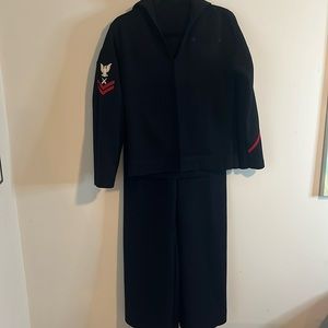 Vintage 1940s World War 2 Wool Naval Clothing Factory Set 36 Size